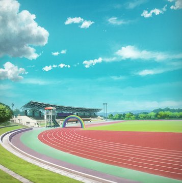 Kitauji High School Band Marching Practice on the Track Field